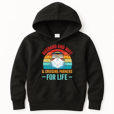 Husband and Wife Cruise Partners For Life Cruising Funny Kids Hoodie