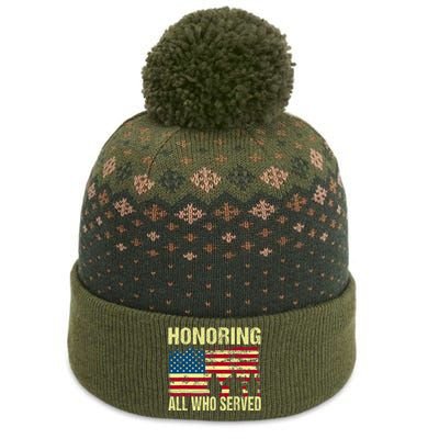 Honoring All Who Served Armed Forces Day Proud The Baniff Cuffed Pom Beanie