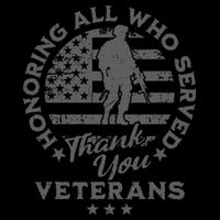 Honoring All Who Served Thank You Veterans Day American Flag T-Shirt