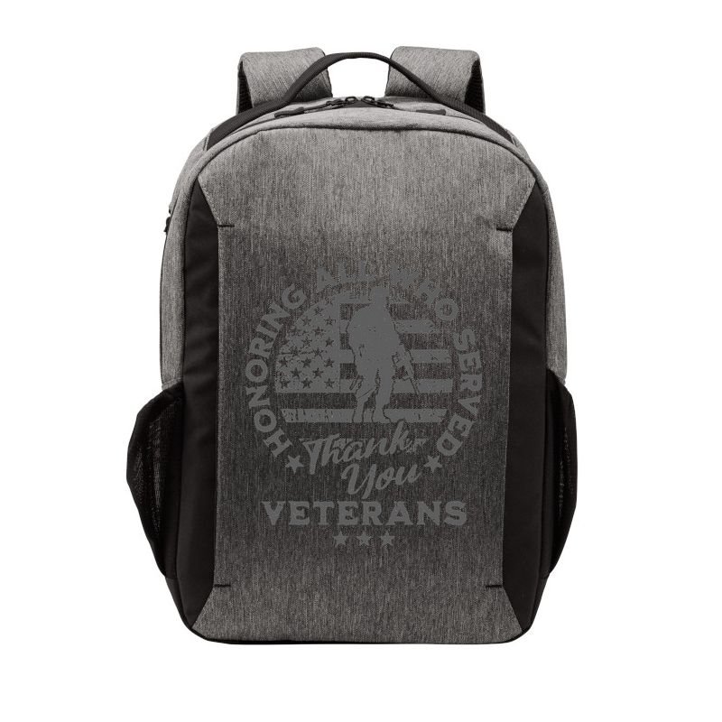 Honoring All Who Served Thank You Veterans Day American Flag Vector Backpack