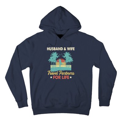 Husband And Wife Travel Partners For Life Beach Traveling Hoodie