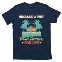 Husband And Wife Travel Partners For Life Beach Traveling T-Shirt