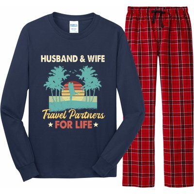 Husband And Wife Travel Partners For Life Beach Traveling Long Sleeve Pajama Set