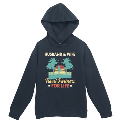 Husband And Wife Travel Partners For Life Beach Traveling Urban Pullover Hoodie