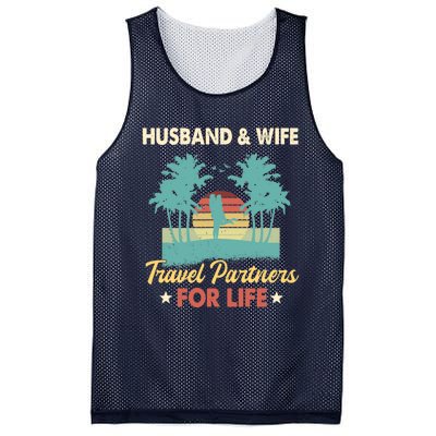 Husband And Wife Travel Partners For Life Beach Traveling Mesh Reversible Basketball Jersey Tank