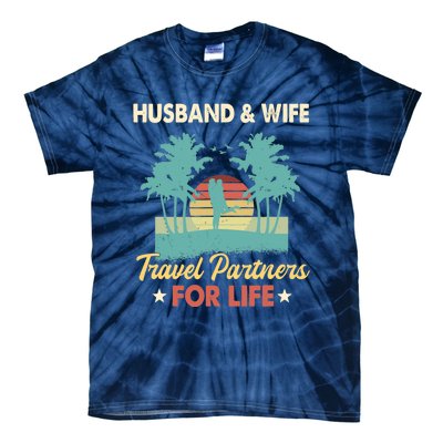 Husband And Wife Travel Partners For Life Beach Traveling Tie-Dye T-Shirt