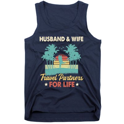 Husband And Wife Travel Partners For Life Beach Traveling Tank Top