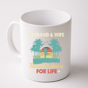 Husband And Wife Travel Partners For Life Beach Traveling Coffee Mug