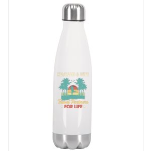 Husband And Wife Travel Partners For Life Beach Traveling Stainless Steel Insulated Water Bottle