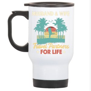 Husband And Wife Travel Partners For Life Beach Traveling Stainless Steel Travel Mug