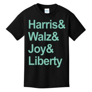 Harris And Walz And Joy And Liberty Kids T-Shirt