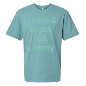 Harris And Walz And Joy And Liberty Sueded Cloud Jersey T-Shirt