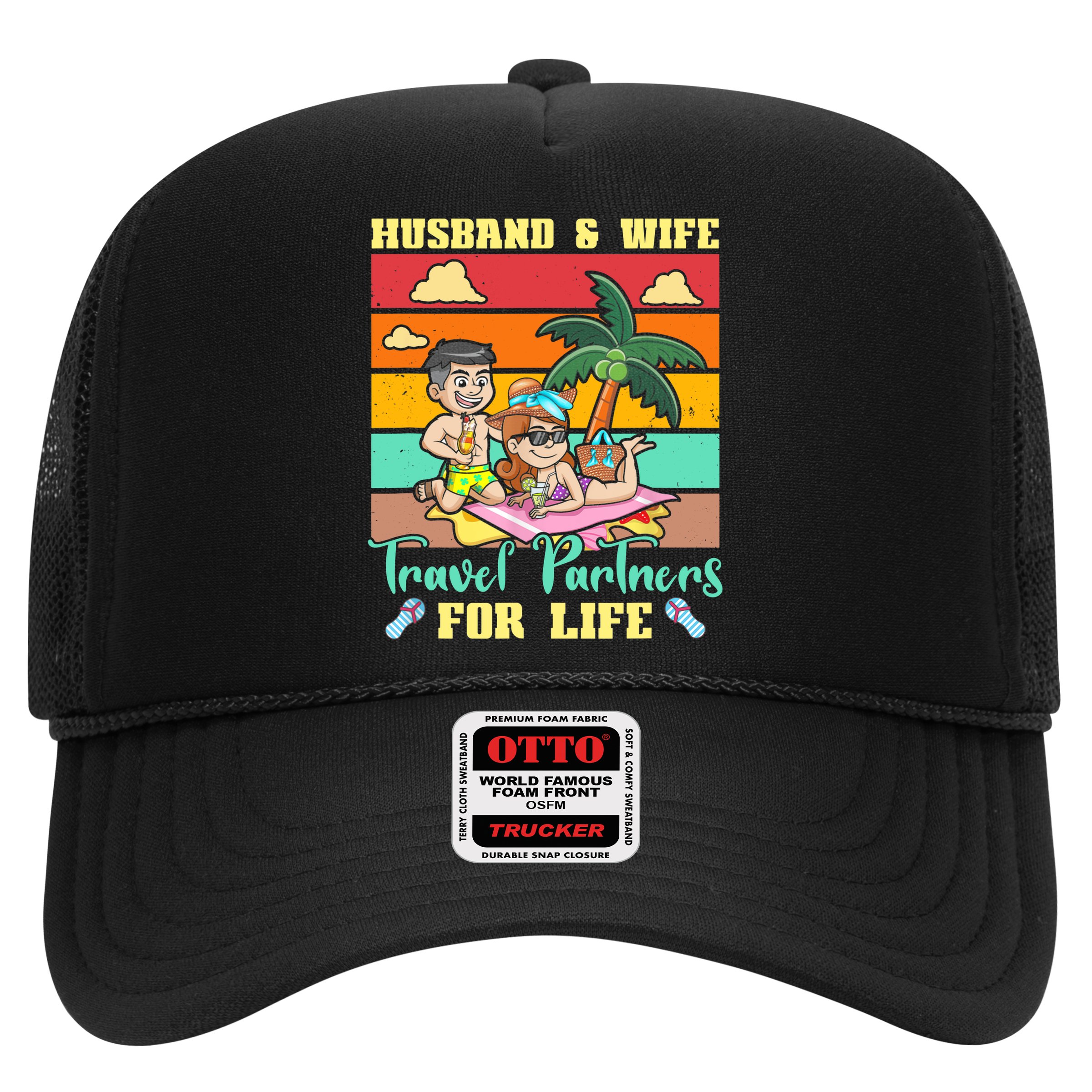 Husband And Wife Travel Partners For Life Beach Traveling Hat