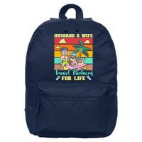 Husband And Wife Travel Partners For Life Beach Traveling 16 in Basic Backpack