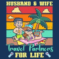 Husband And Wife Travel Partners For Life Beach Traveling 16 in Basic Backpack