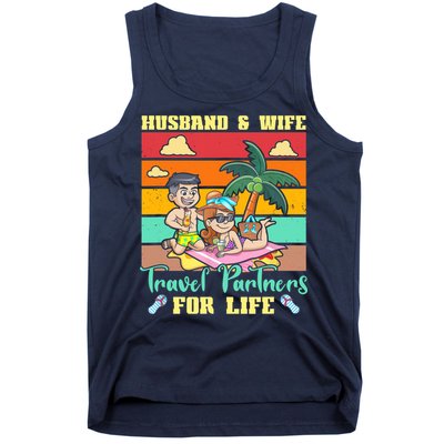 Husband And Wife Travel Partners For Life Beach Traveling Tank Top