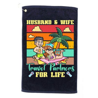 Husband And Wife Travel Partners For Life Beach Traveling Golf Towel