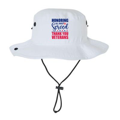 Honoring All Who Served Thank You Veterans Day American Flag  Legacy Cool Fit Booney Bucket Hat