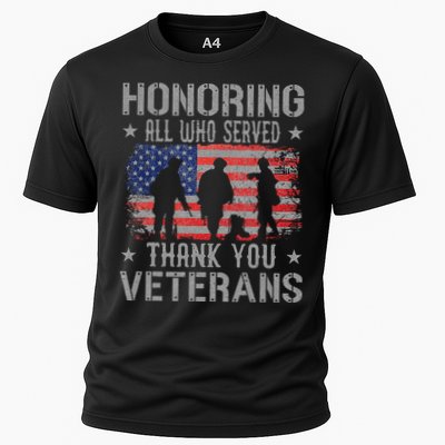 Honoring All Who Served Thank You Veterans Day American Flag Performance Shirt