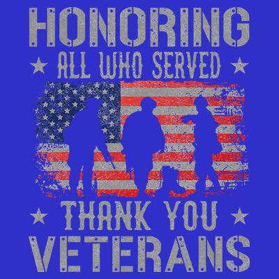 Honoring All Who Served Thank You Veterans Day American Flag T-Shirt