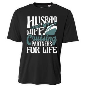 Husband And Wife Cruising Partners For Life Cruiser Cruise Cooling Performance Crew T-Shirt