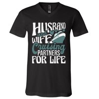 Husband And Wife Cruising Partners For Life Cruiser Cruise V-Neck T-Shirt