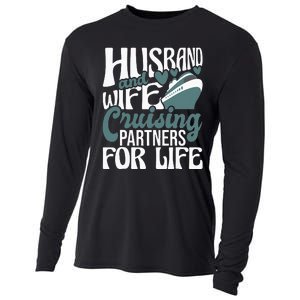 Husband And Wife Cruising Partners For Life Cruiser Cruise Cooling Performance Long Sleeve Crew