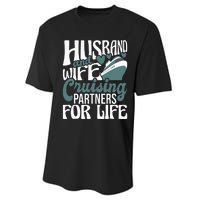 Husband And Wife Cruising Partners For Life Cruiser Cruise Performance Sprint T-Shirt