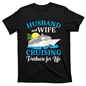 Husband And Wife Cruising Partners For Life Couple Cruise T-Shirt