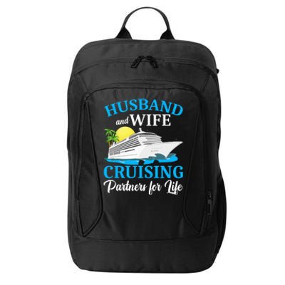 Husband And Wife Cruising Partners For Life Couple Cruise City Backpack