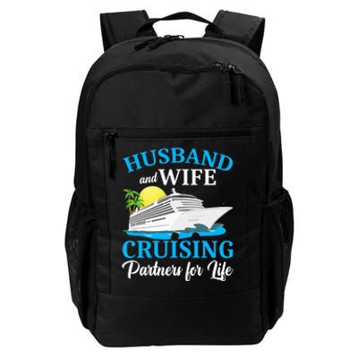 Husband And Wife Cruising Partners For Life Couple Cruise Daily Commute Backpack