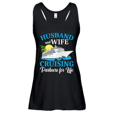 Husband And Wife Cruising Partners For Life Couple Cruise Ladies Essential Flowy Tank