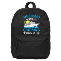 Husband And Wife Cruising Partners For Life Couple Cruise 16 in Basic Backpack