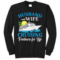 Husband And Wife Cruising Partners For Life Couple Cruise Tall Sweatshirt