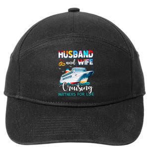 Husband And Wife Couple Cruising Partners For Life 7-Panel Snapback Hat