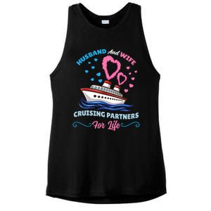 Husband And Wife Cruising Partners For Life Ladies PosiCharge Tri-Blend Wicking Tank