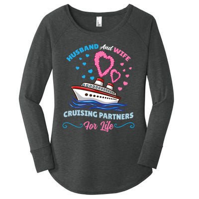 Husband And Wife Cruising Partners For Life Women's Perfect Tri Tunic Long Sleeve Shirt