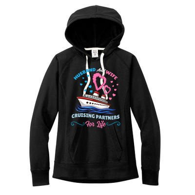 Husband And Wife Cruising Partners For Life Women's Fleece Hoodie