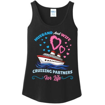 Husband And Wife Cruising Partners For Life Ladies Essential Tank