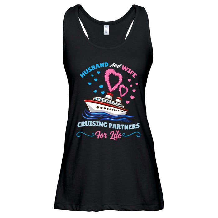 Husband And Wife Cruising Partners For Life Ladies Essential Flowy Tank