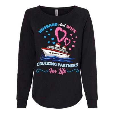 Husband And Wife Cruising Partners For Life Womens California Wash Sweatshirt