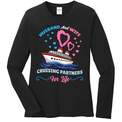 Husband And Wife Cruising Partners For Life Ladies Long Sleeve Shirt