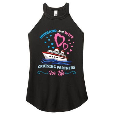 Husband And Wife Cruising Partners For Life Women's Perfect Tri Rocker Tank