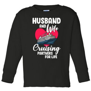 Husband And Wife Cruising Partners For Life Toddler Long Sleeve Shirt