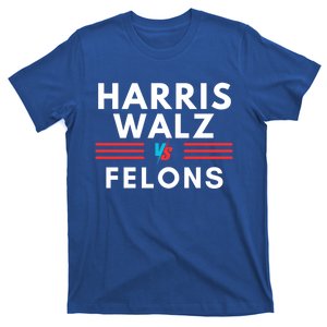 Harris And Waltz Vs Felons (Trump Vance) Funny Kamala Walz Gift T-Shirt