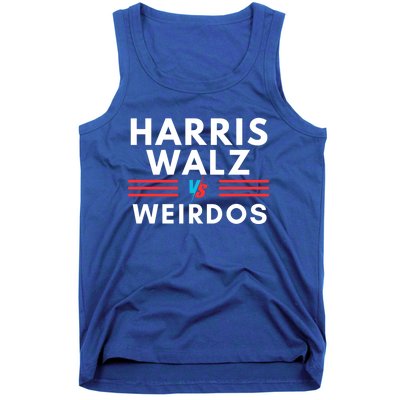 Harris And Waltz Vs Weirdos (Trump Vance) Funny Kamala Walz Gift Tank Top