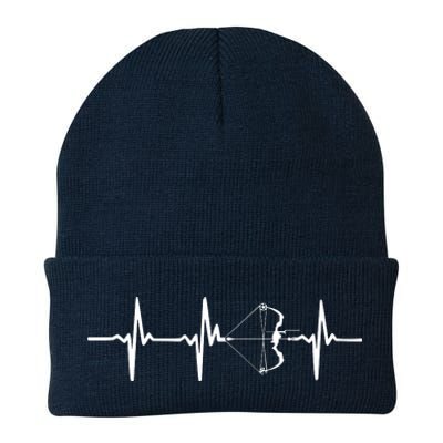 Heartbeat Archery With Bow For Archers Knit Cap Winter Beanie