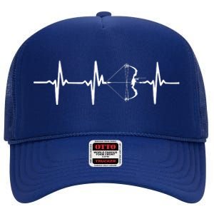 Heartbeat Archery With Bow For Archers High Crown Mesh Back Trucker Hat