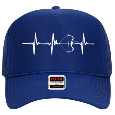 Heartbeat Archery With Bow For Archers High Crown Mesh Back Trucker Hat