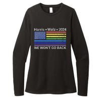 Harris And Walz President 2024 Pride Flag WonT Go Back Womens CVC Long Sleeve Shirt